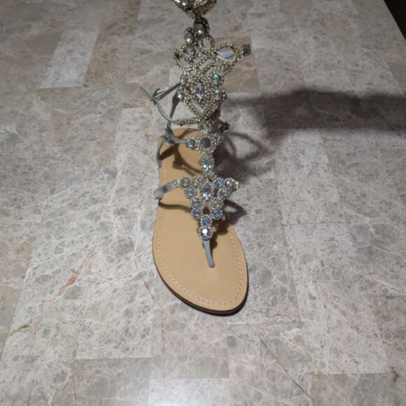 RARE Gladiator Rhinestone Blinged Out Sandal-Women's size 12 - Picture 1 of 4